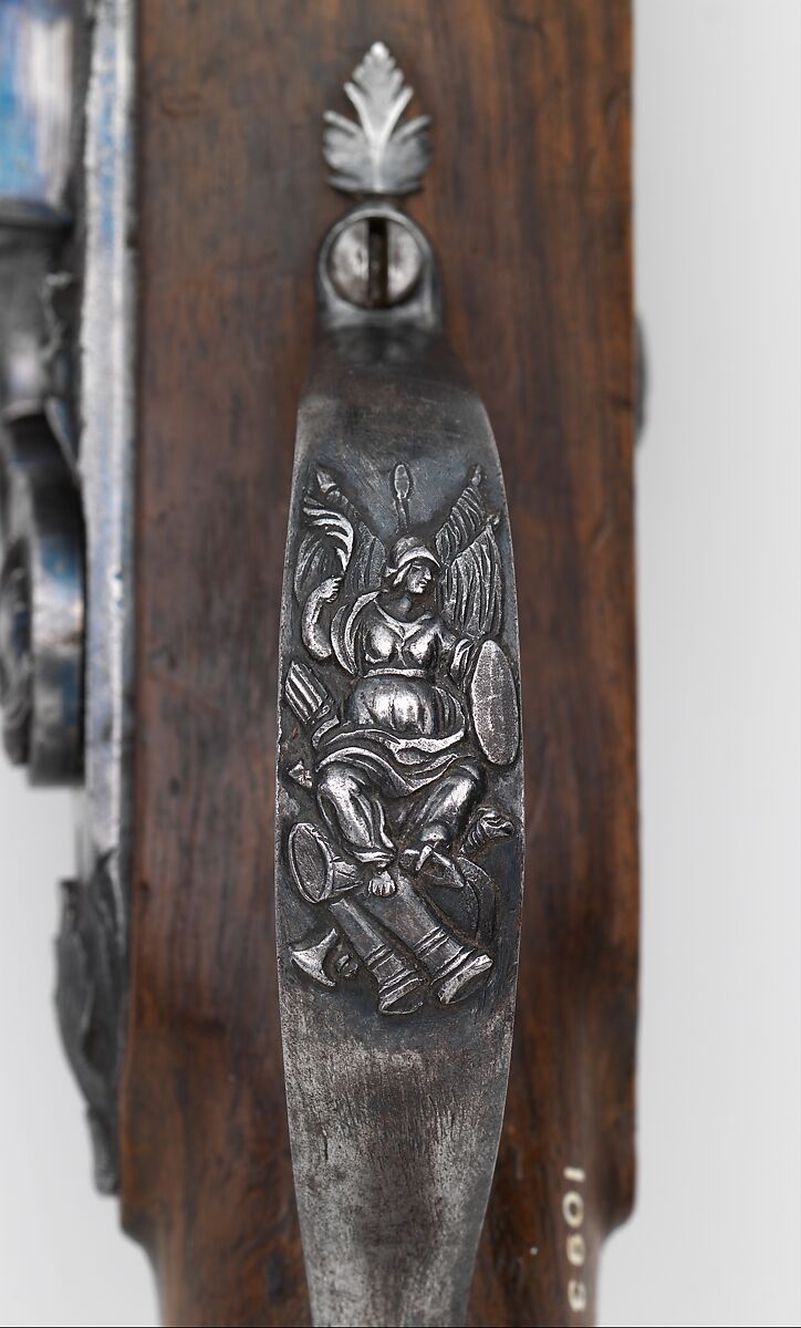 Flintlock Pistol, Steel, iron, wood (walnut), possibly Belgian, Liege