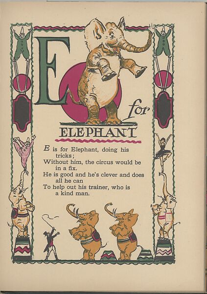 Tony Sarg's Alphabet, Anne Stoddard (American, born 1880), Illustrations: color lithographs