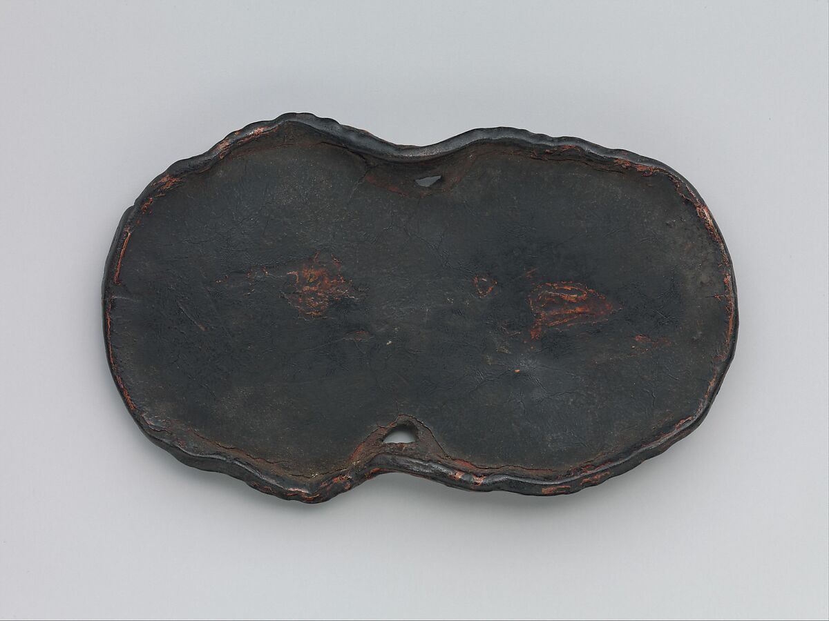 Archer's Bracer, Leather, shellac, gold, pigment, Tibetan or Mongolian