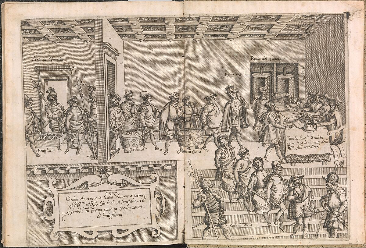 Opera di M. Bartolomeo Scappi, cuoco secreto di Papa Pio V, Written by Bartolomeo Scappi (Italian, active 16th century), Printed book with engraved plates 