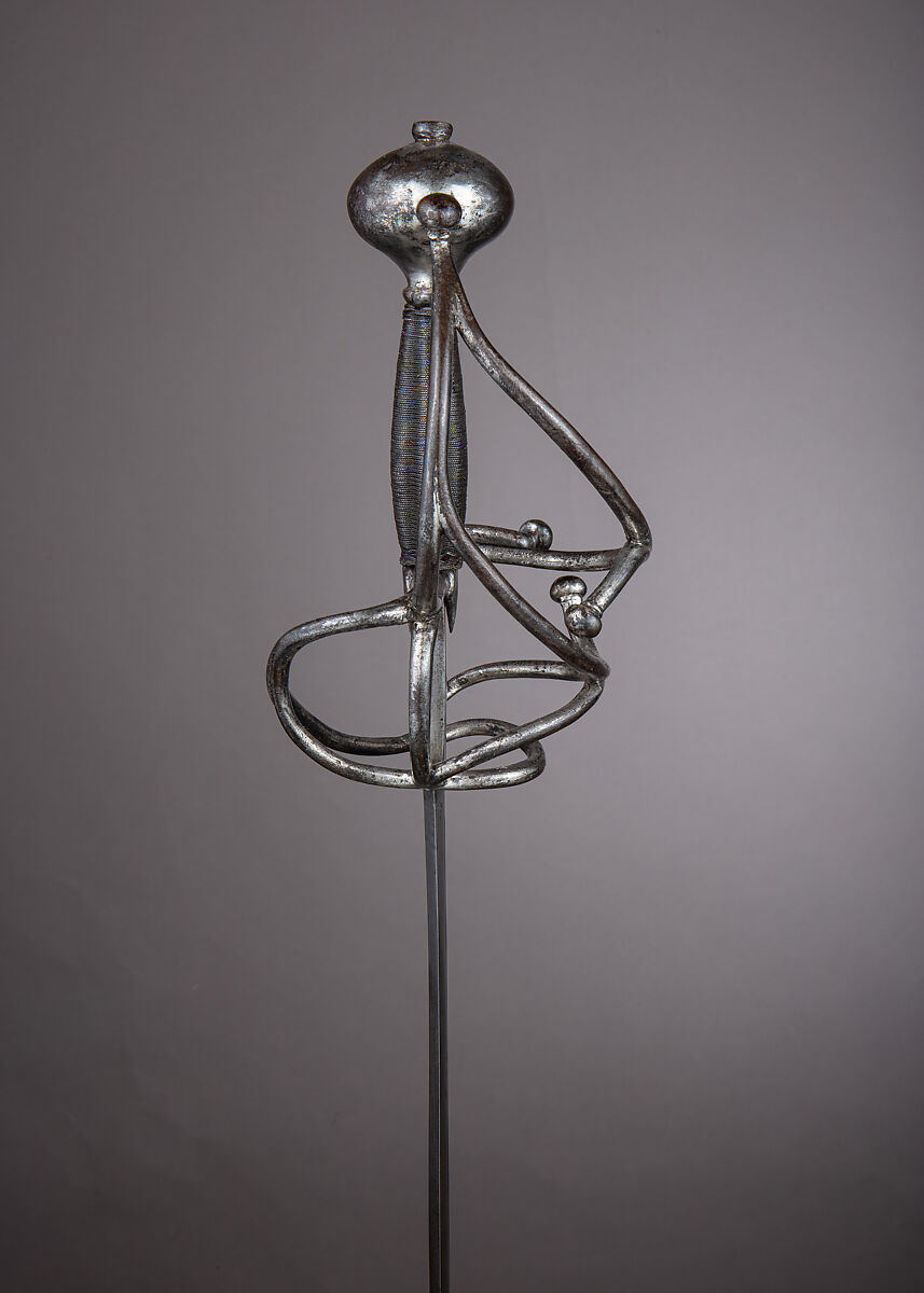 Rapier, Steel, silver, wood, Italian