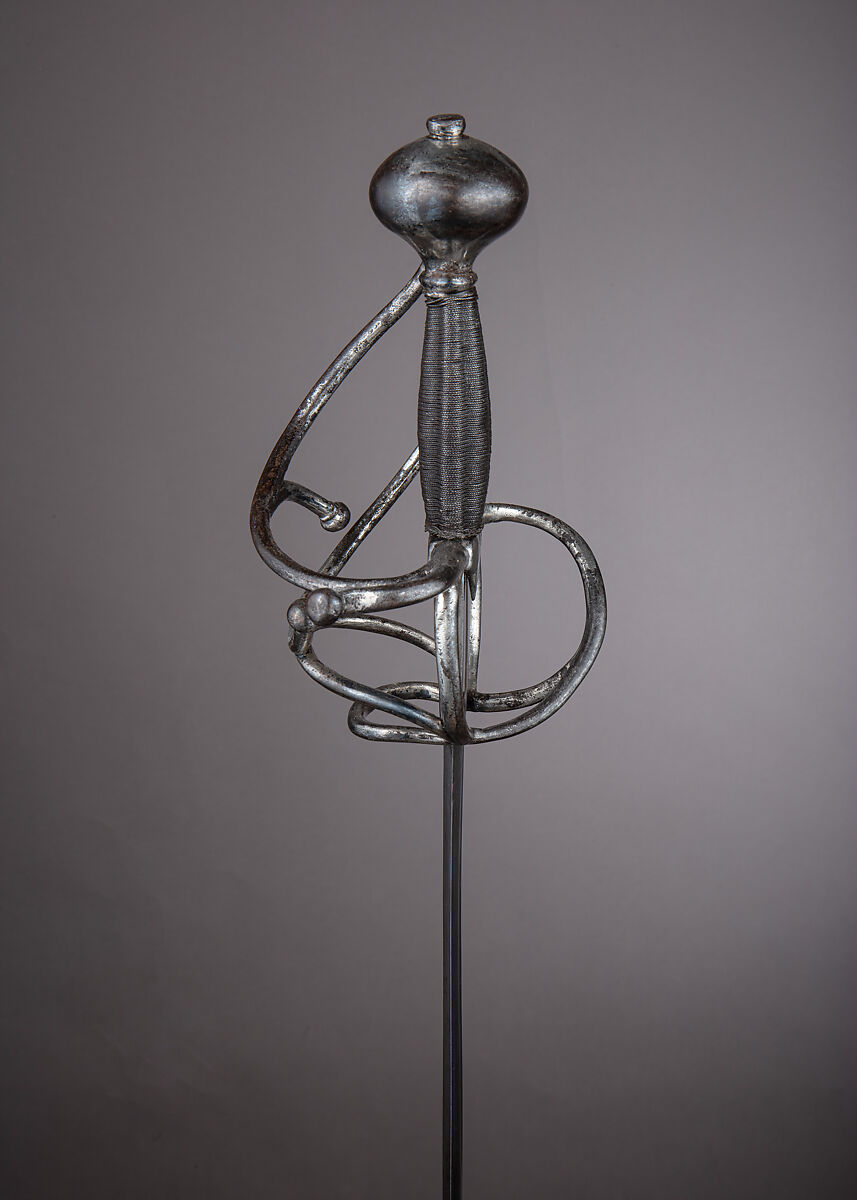 Rapier, Steel, silver, wood, Italian