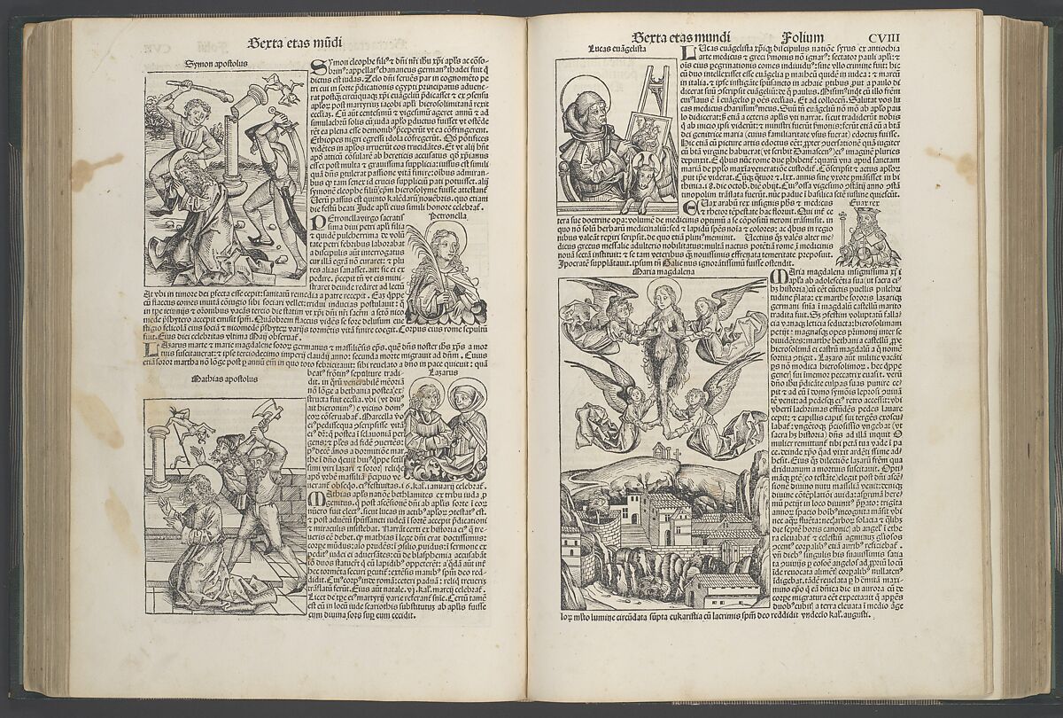 (Liber chronicarum) Registrum huius operis libri cronicarum cum figuris et ymagibus ab inicio mundi, Written by Hartmann Schedel (German, Nuremberg 1440–1514 Nuremberg), Letterpress with woodcut illustrations