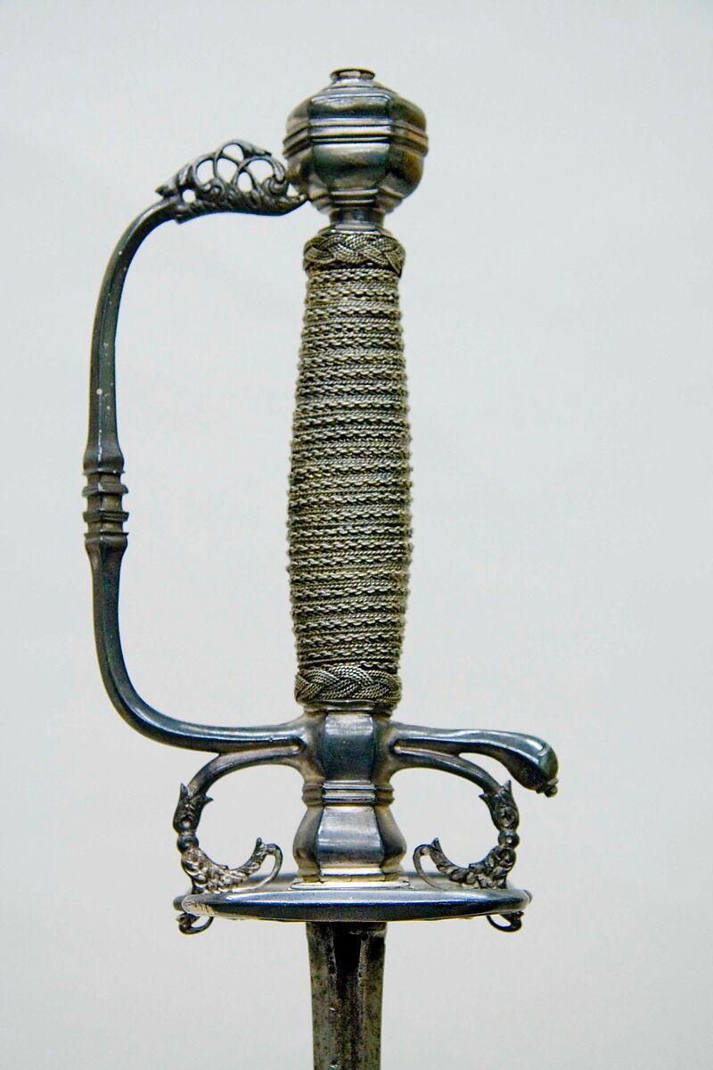 Smallsword, Silver, steel, wood, British, probably London