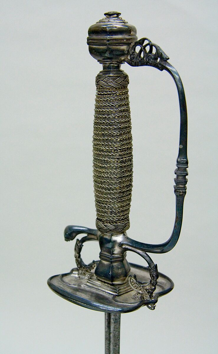 Smallsword, Silver, steel, wood, British, probably London