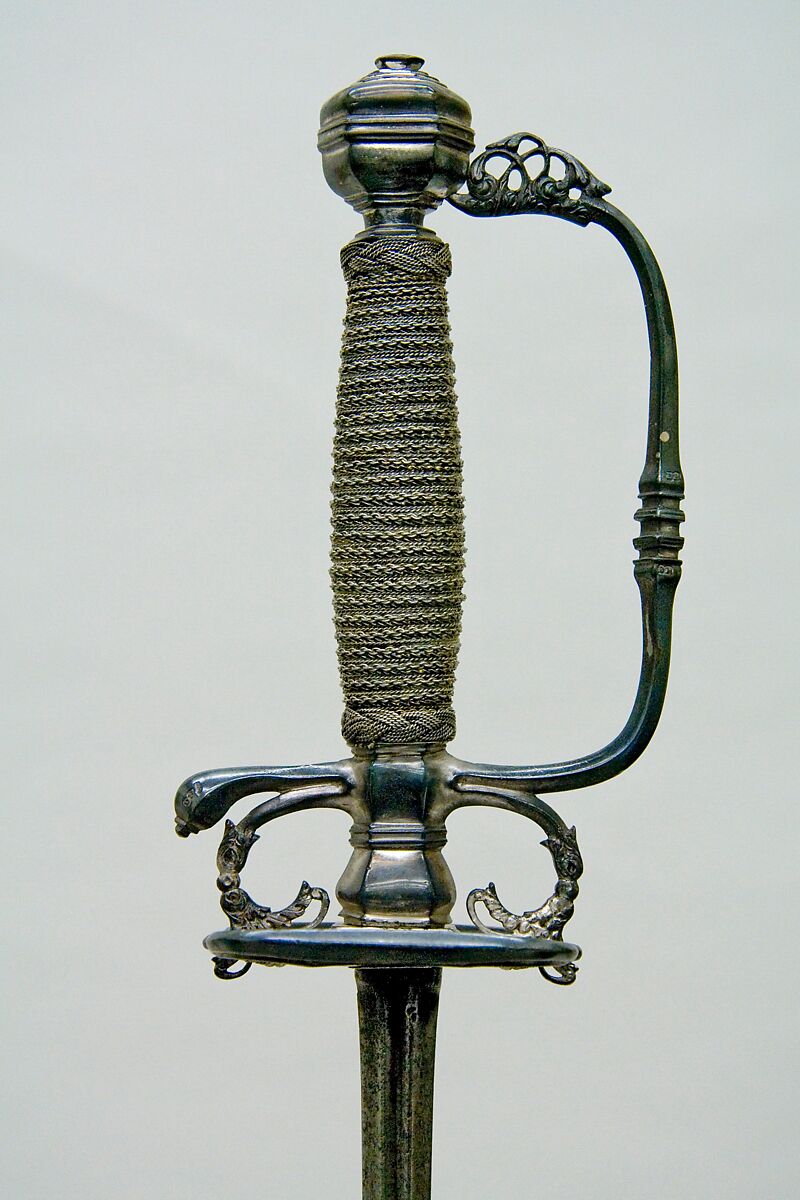 Smallsword, Silver, steel, wood, British, probably London 