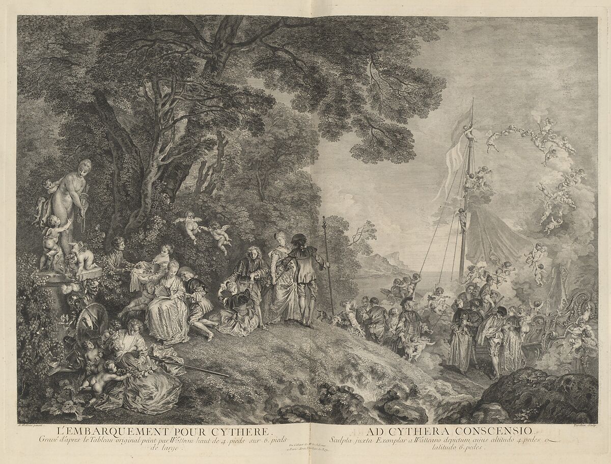 L'Oeuvre D'Antoine Watteau Pientre du Roy en son Academie Roïale de Peinture et Sculpture Gravé d'après ses Tableaux & Desseins originaux...par les Soins de M. de Jullienne, After Antoine Watteau (French, Valenciennes 1684–1721 Nogent-sur-Marne), Engraving 