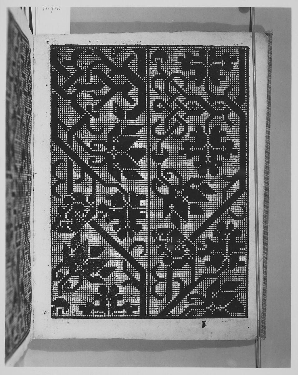 Libbretto nouellamete composto per maestro Domenico da Sera...lauorare di ogni sorte di punti, Domenico da Sera (French, active Italy, 16th century)  , Lyon, Woodcut