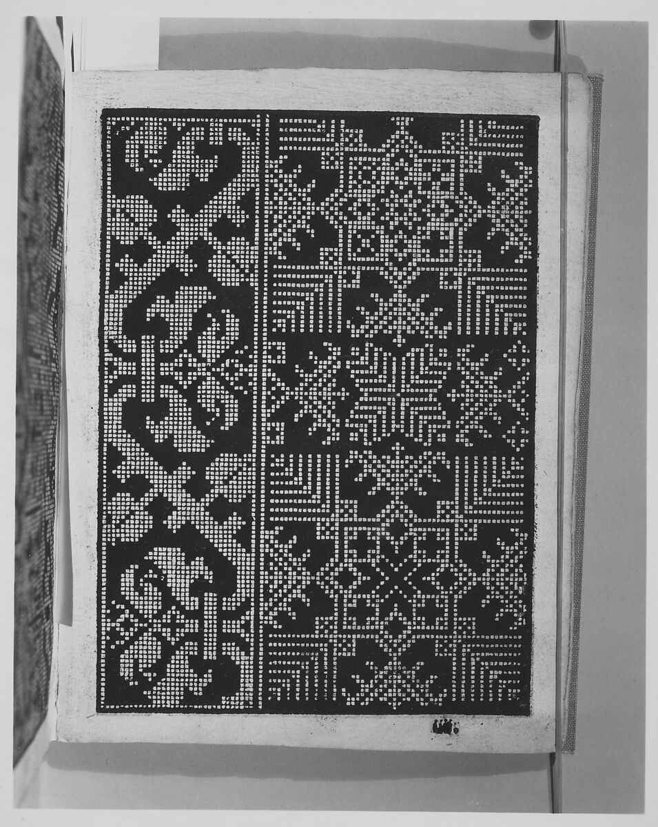 Libbretto nouellamete composto per maestro Domenico da Sera...lauorare di ogni sorte di punti, Domenico da Sera (French, active Italy, 16th century)  , Lyon, Woodcut