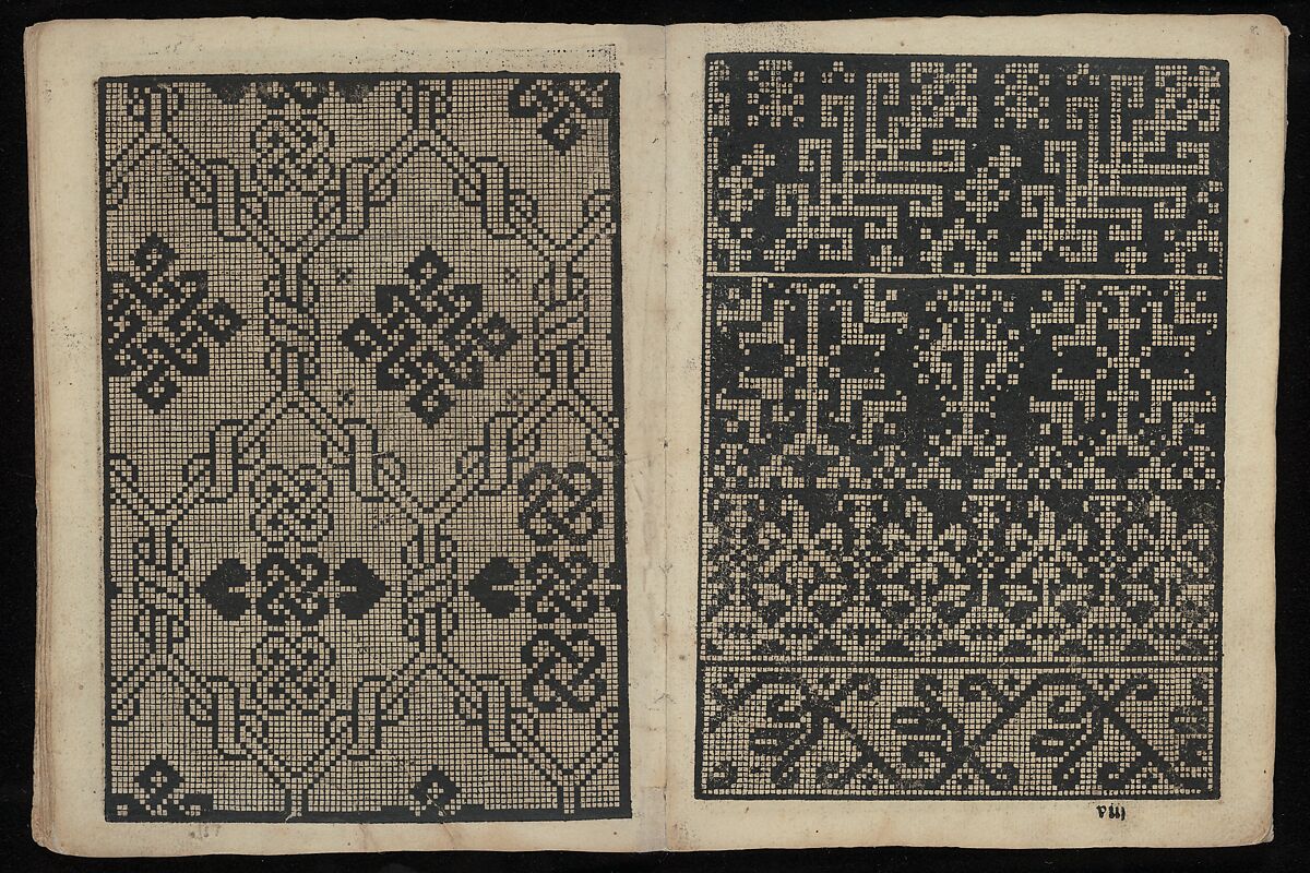 Libbretto nouellamete composto per maestro Domenico da Sera...lauorare di ogni sorte di punti, Domenico da Sera (French, active Italy, 16th century)  , Lyon, Woodcut