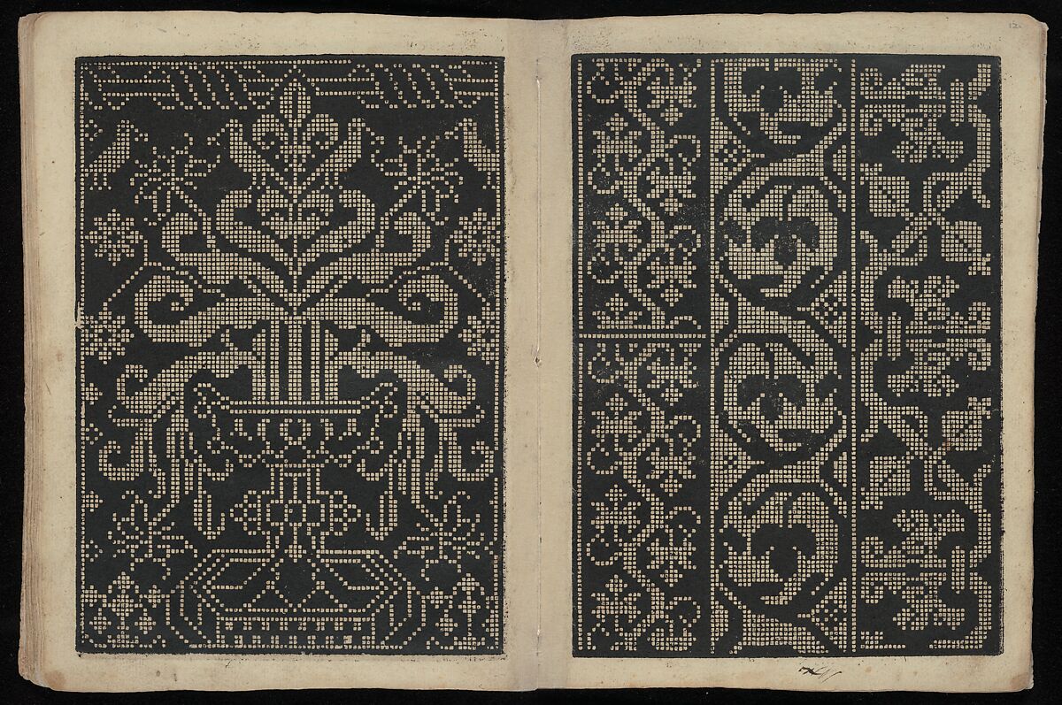 Libbretto nouellamete composto per maestro Domenico da Sera...lauorare di ogni sorte di punti, Domenico da Sera (French, active Italy, 16th century)  , Lyon, Woodcut