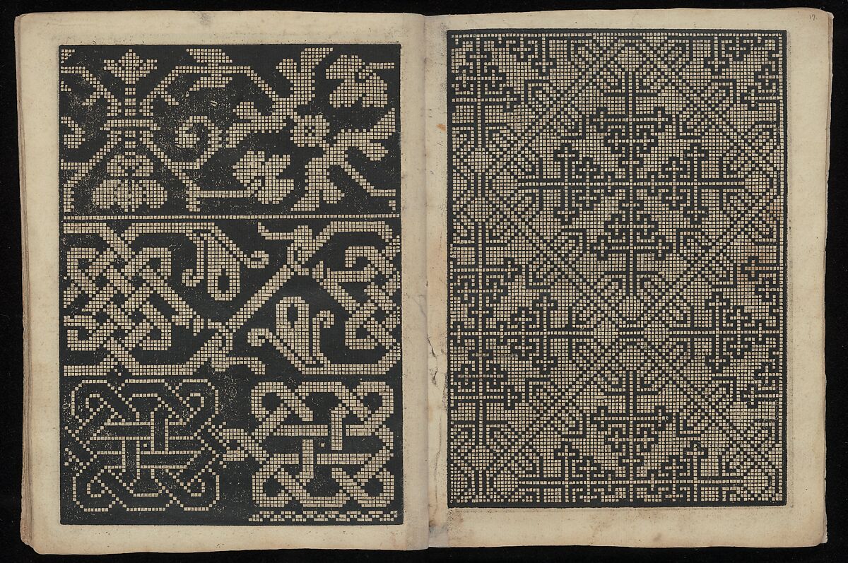 Libbretto nouellamete composto per maestro Domenico da Sera...lauorare di ogni sorte di punti, Domenico da Sera (French, active Italy, 16th century)  , Lyon, Woodcut