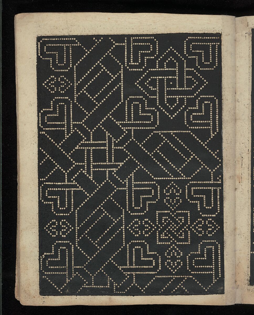 Libbretto nouellamete composto per maestro Domenico da Sera...lauorare di ogni sorte di punti, Domenico da Sera (French, active Italy, 16th century)  , Lyon, Woodcut