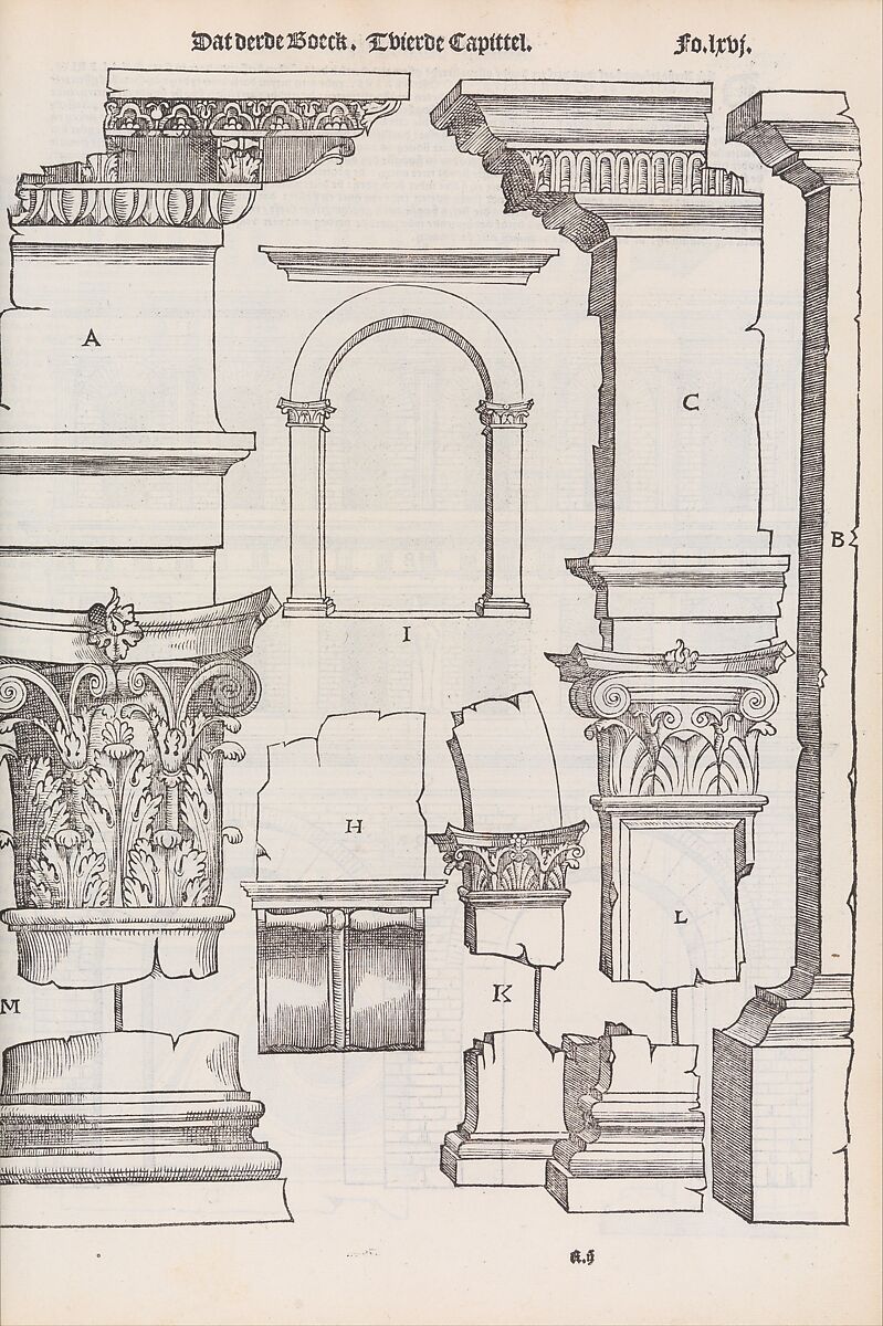 Den eersten (-vijfsten) boeck van architecturen, Sebastiano Serlio (Italian, Bologna 1475–1554 Fontainebleau), Printed books with woodcut illustrations