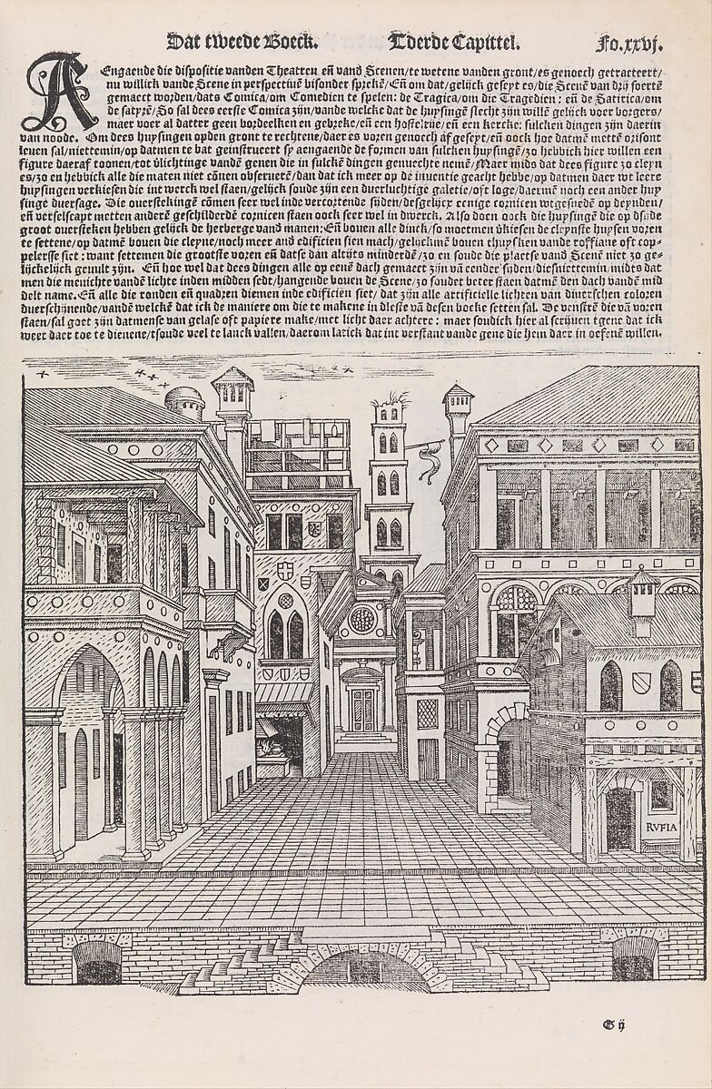 Serlio's five books on architecture, Sebastiano Serlio (Italian, Bologna 1475–1554 Fontainebleau), Printed books with woodcut illustrations 