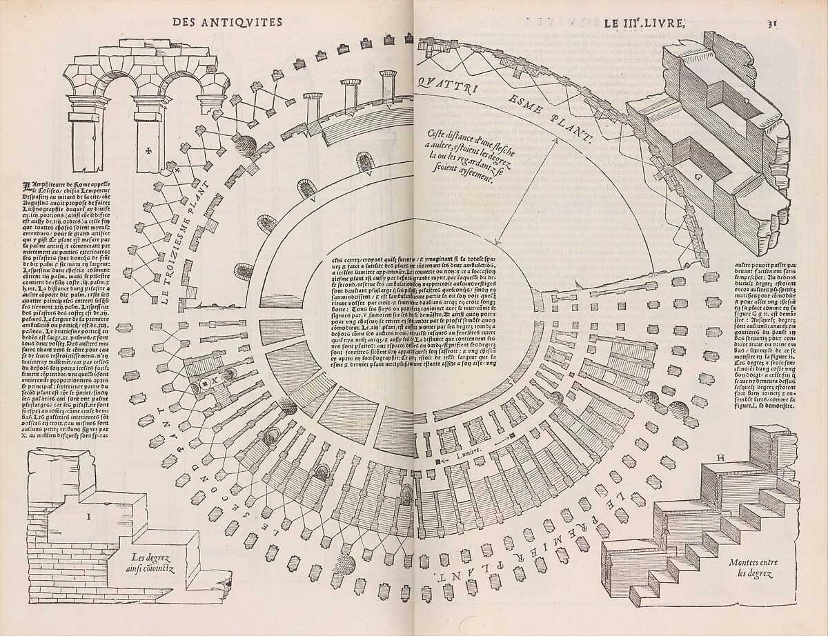 Serlio's five books on architecture, Sebastiano Serlio (Italian, Bologna 1475–1554 Fontainebleau), Printed books with woodcut illustrations