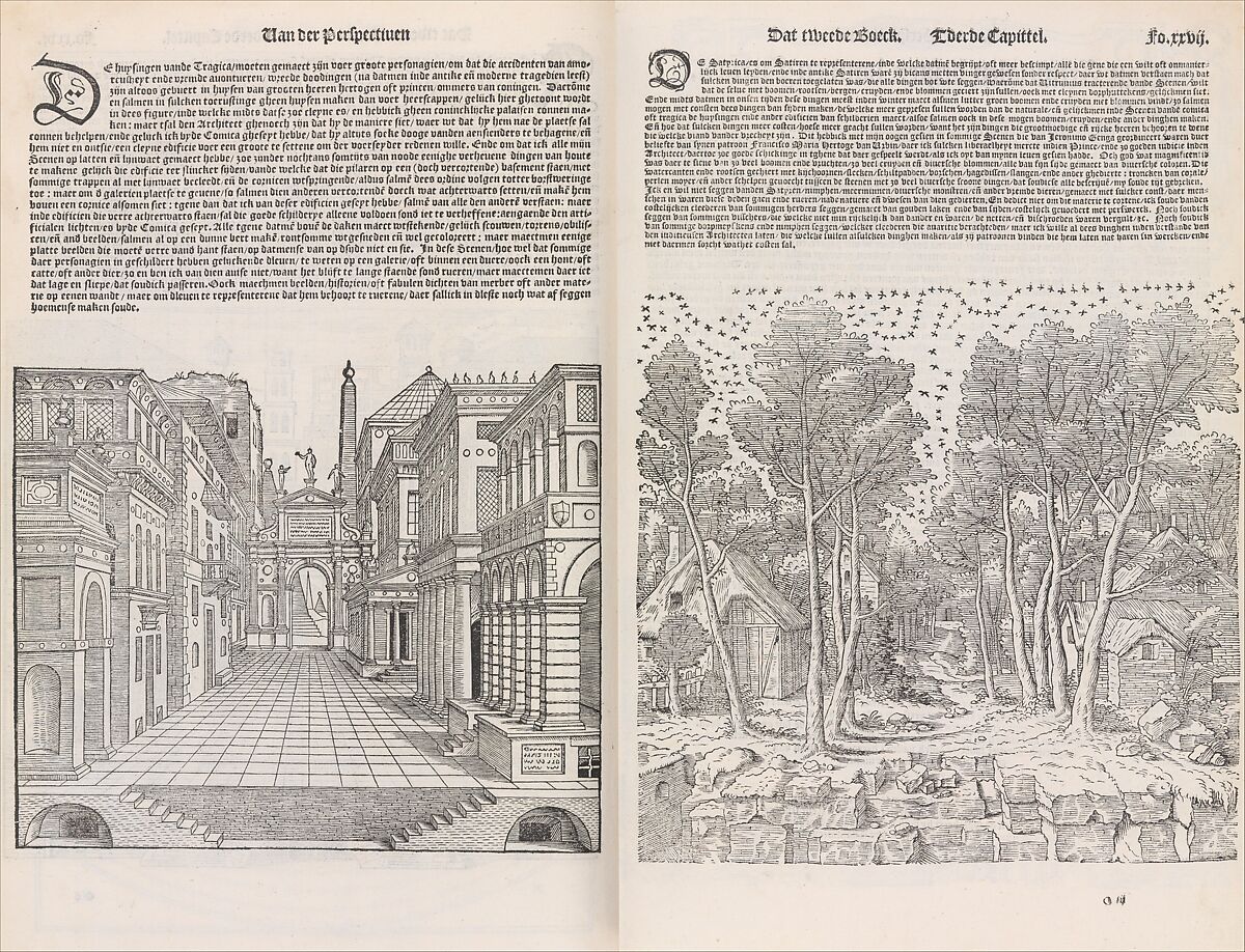 Serlio's five books on architecture, Sebastiano Serlio (Italian, Bologna 1475–1554 Fontainebleau), Printed books with woodcut illustrations