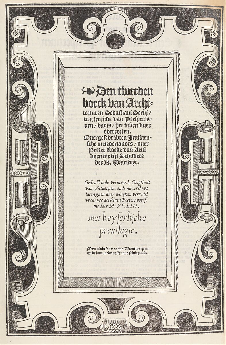 Serlio's five books on architecture, Sebastiano Serlio (Italian, Bologna 1475–1554 Fontainebleau), Printed books with woodcut illustrations