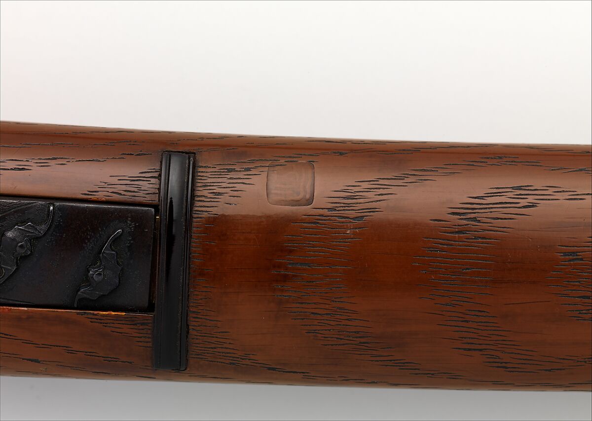 Mounting for a Short Sword (<i>Wakizashi Goshirae</i>), Shibata Zeshin (Japanese, 1807–1891), Wood, lacquer, ray skin (<i>samé</i>), thread, copper-gold alloy (<i>shakudō</i>), brass, iron, Japanese