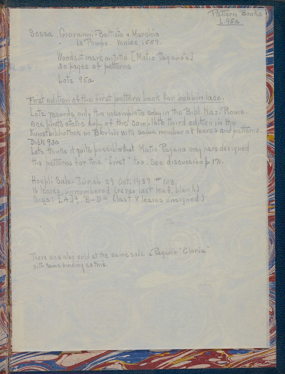 Le Pompe: Opera Nova, Giovanni Battista &amp; Marchio Sessa  , Venice, Woodcut