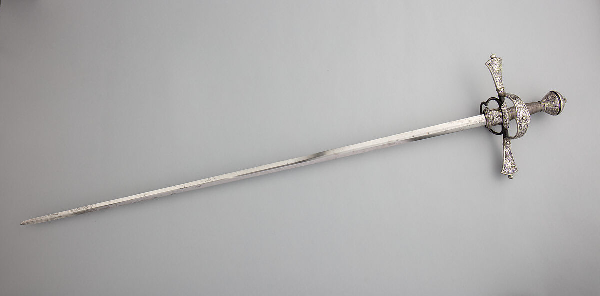 Rapier, Steel, iron, silver, copper alloy, wood, German, Dresden