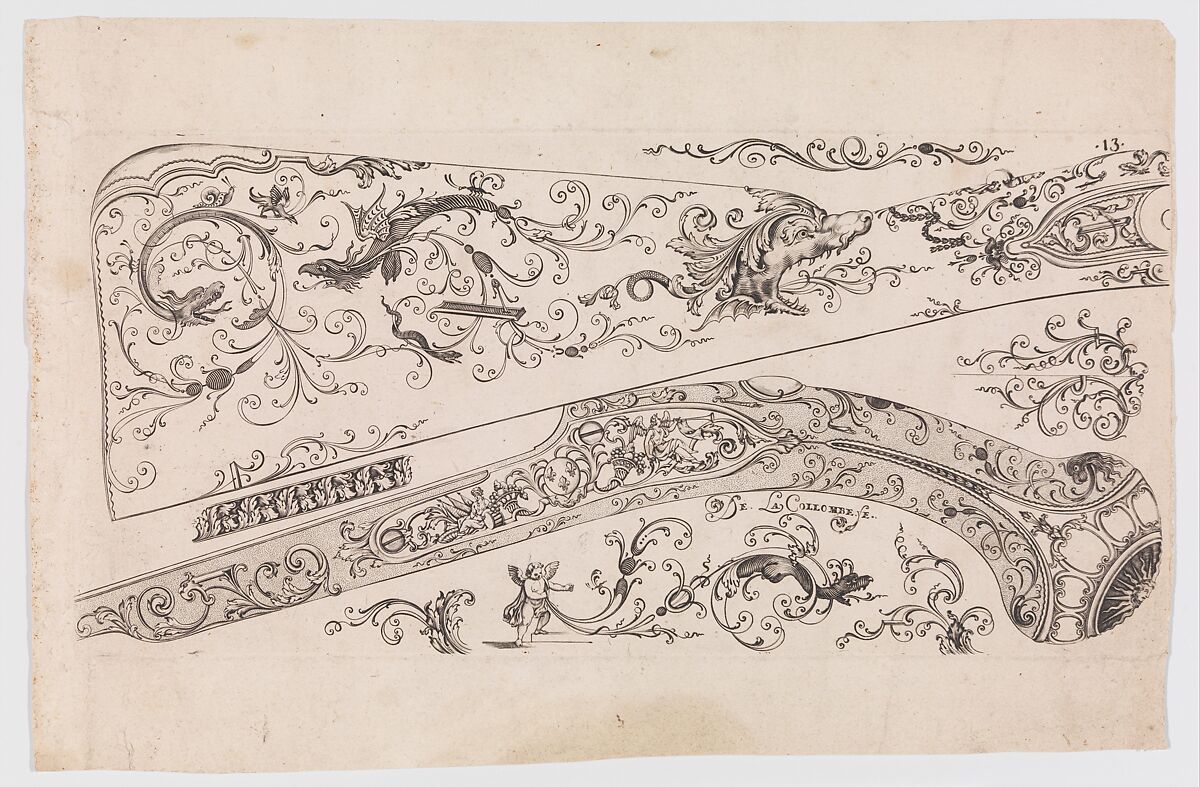 Plusievrs Pieces et Ornements Darquebuzerie (4th extended edition), Initial eight-plate edition by Claude Simonin (French, Nantes ca. 1635–1693 Nantes)  , published in 1684 and reissued in1685, Ink, paper, French, Paris