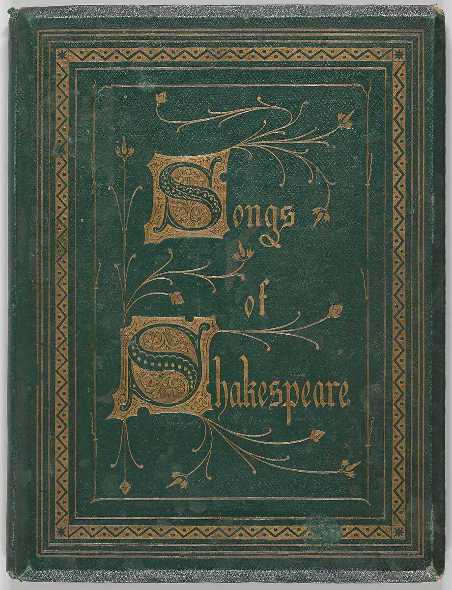 Songs of Shakespeare, Harriette Charlotte Hoskyns Abrahall (British (born France), Dunkerque, Nord, ca. 1829–1915), Illustrations: color lithographs (chromolithographs) with gold