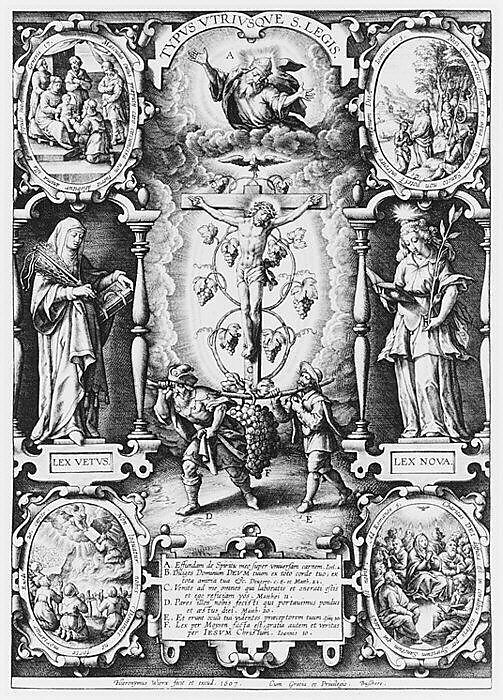 Typus Utriusque S. Legis, Hieronymus (Jerome) Wierix (Netherlandish, ca. 1553–1619 Antwerp), Engraving