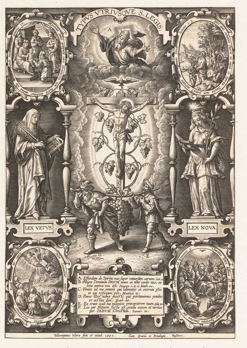 Typus Utriusque S. Legis, Hieronymus (Jerome) Wierix (Netherlandish, ca. 1553–1619 Antwerp), Engraving 