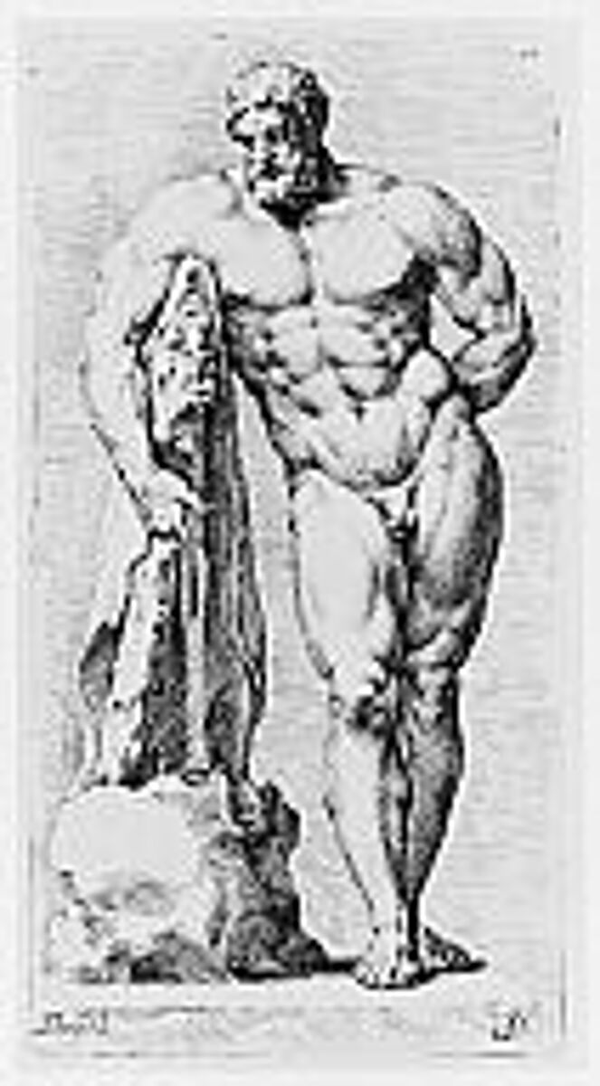 Hercules after the antique, Jan de Bisschop (Dutch, Amsterdam 1628–1671 The Hague) 