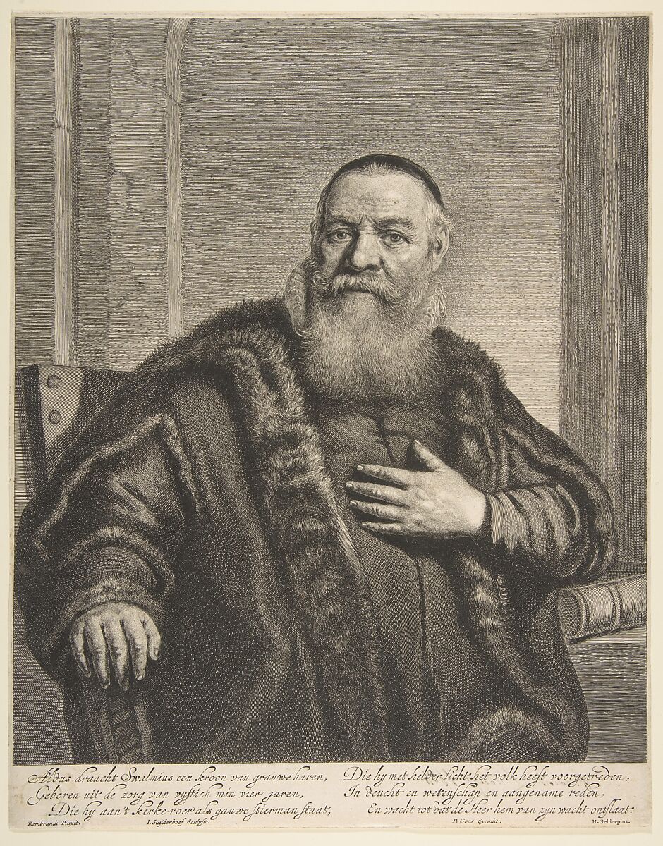 Portrait of Eleazor Swalmius, Jonas Suyderhoef (Dutch, Haarlem ca. 1613–1686 Haarlem), Engraving 