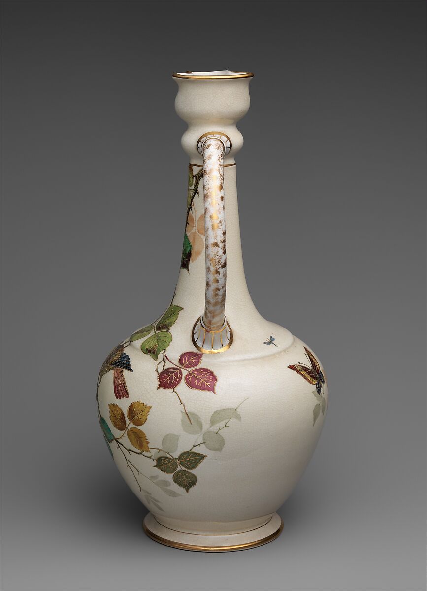 Ewer, Faience Manufacturing Company (American, Greenpoint, New York, 1881–1892), Earthenware, American