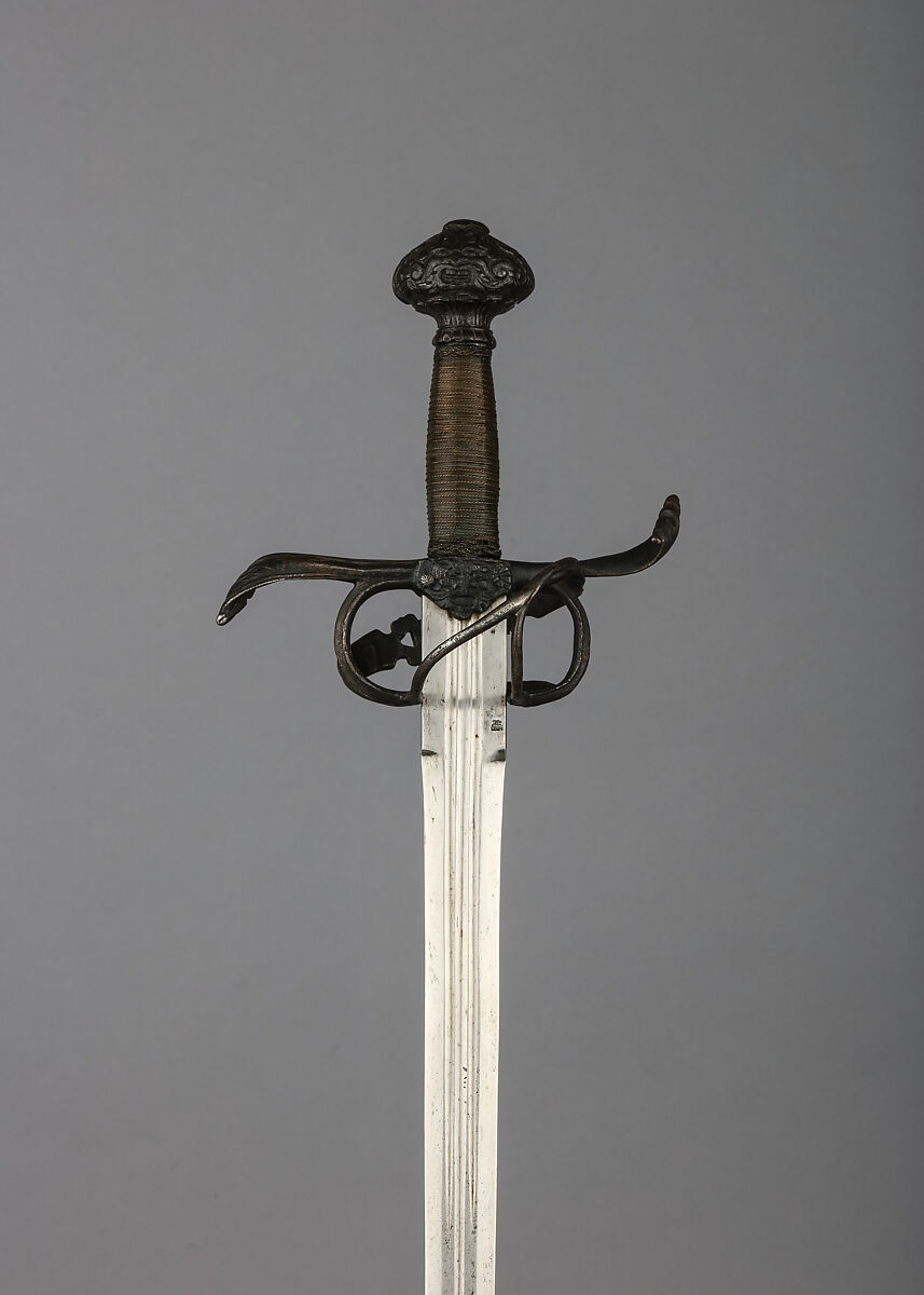 Sword, Steel, wood, copper wire, North Italian or French