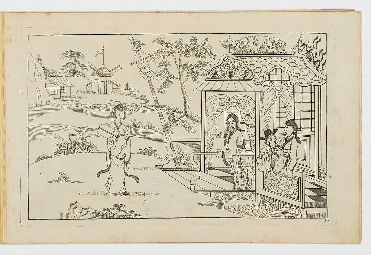 Nieuwe geinventeerde Sineesen, met groote moeyte geteekent en in't Ligt gegeven... Eerste Deel, Designed by Pieter Schenck II (Dutch, Amsterdam 1693–1775 Amsterdam), Colored engravings