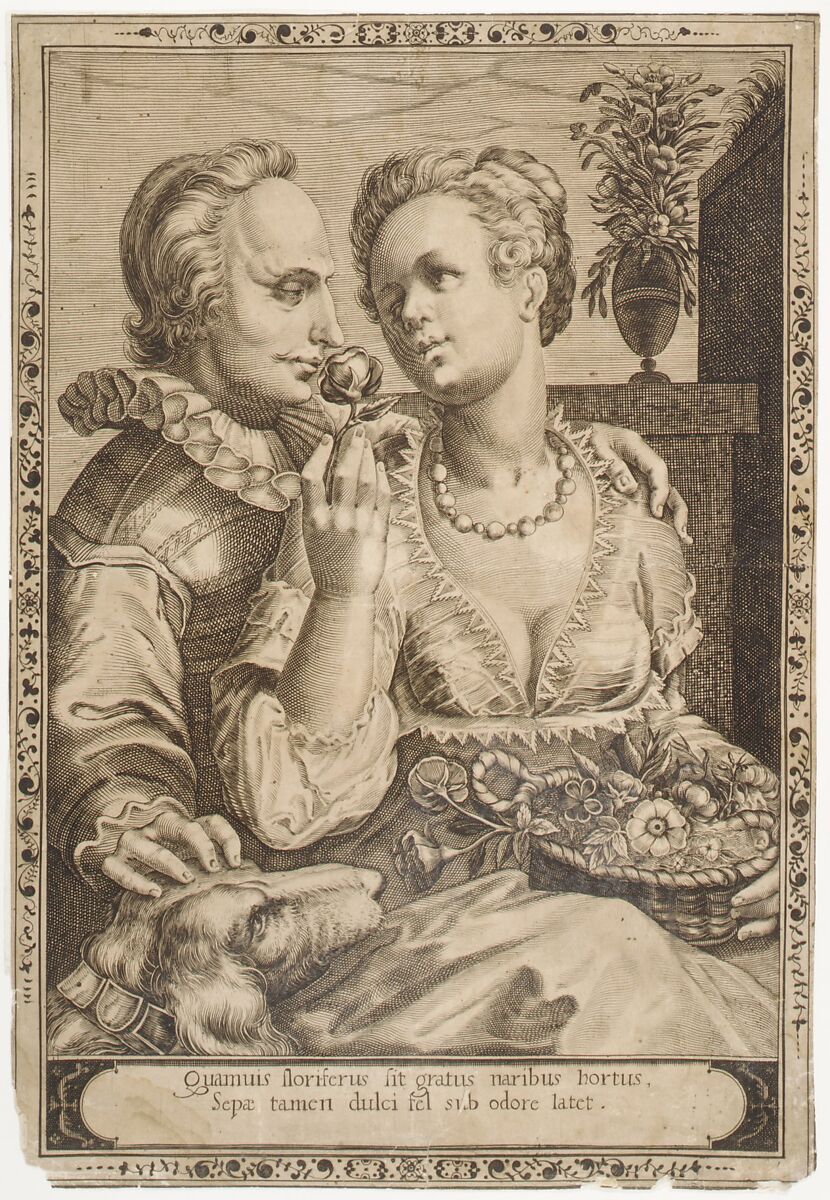 Sense of Smell (copy), from "Five Senses", Anonymous, Netherlandish, 16th century, Engraving