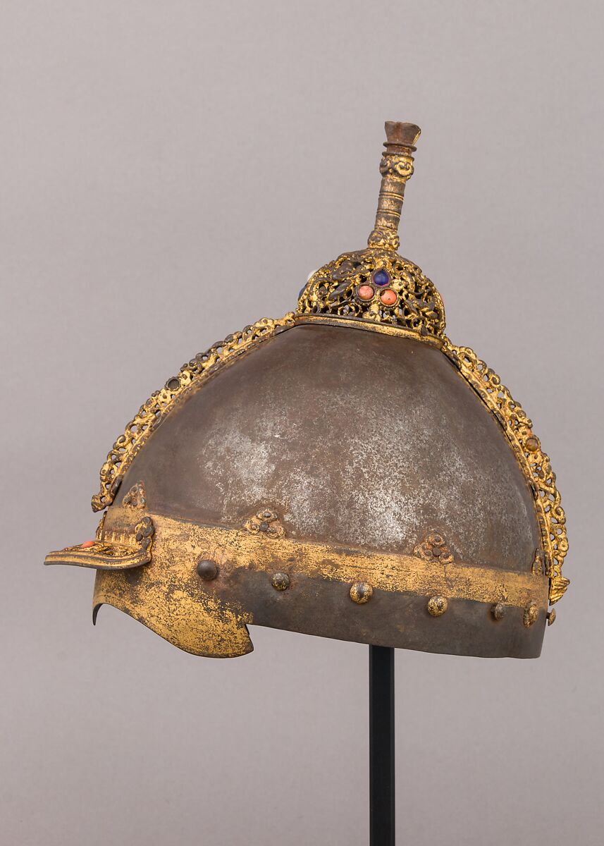 Armor with Equestrian Equipment, Steel, copper, gold, silk, leather, hair, Chinese