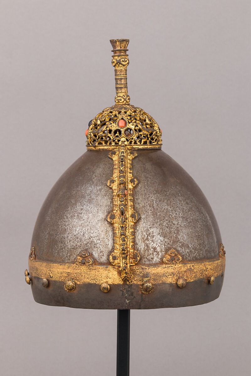 Armor with Equestrian Equipment, Steel, copper, gold, silk, leather, hair, Chinese