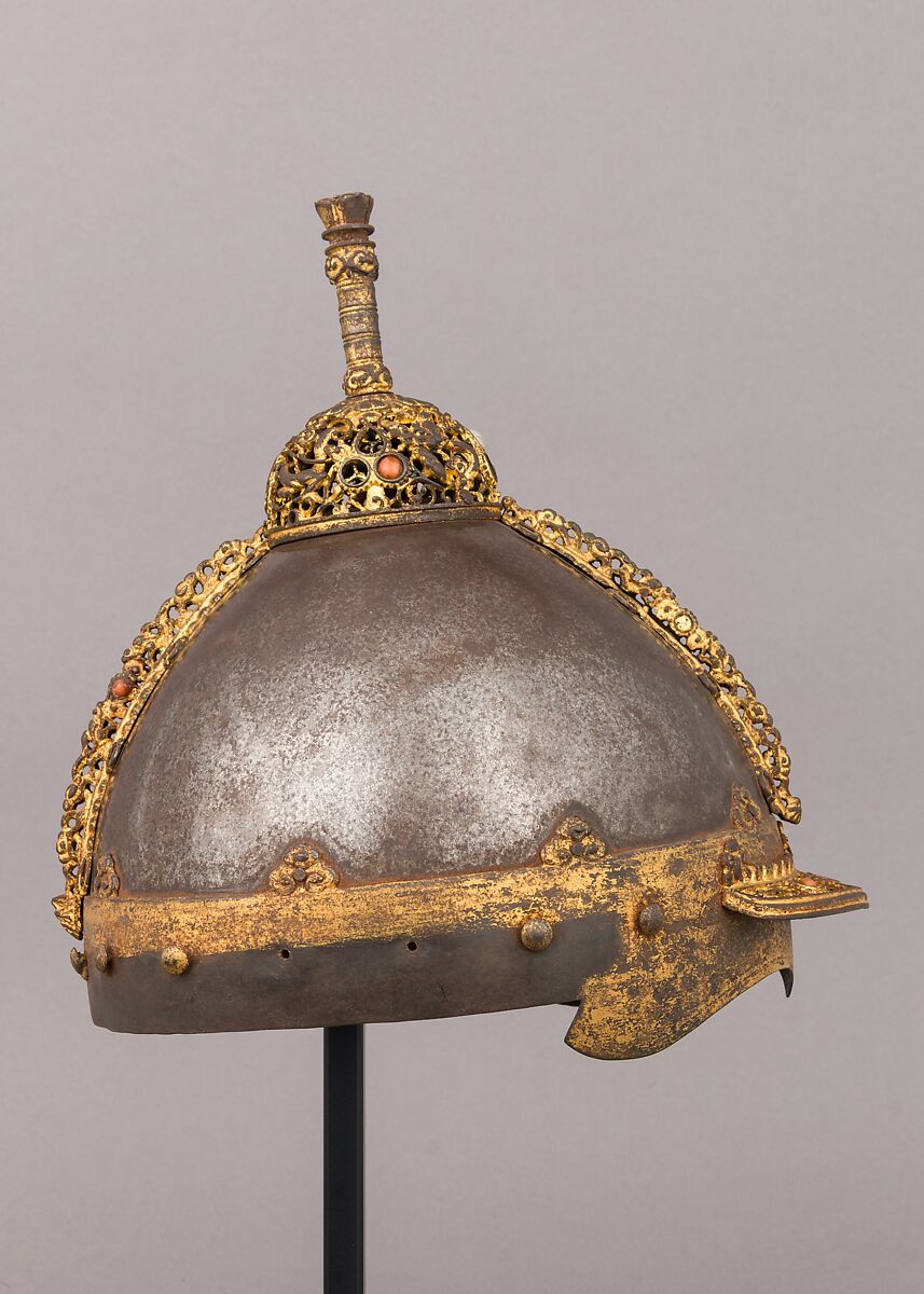 Armor with Equestrian Equipment, Steel, copper, gold, silk, leather, hair, Chinese