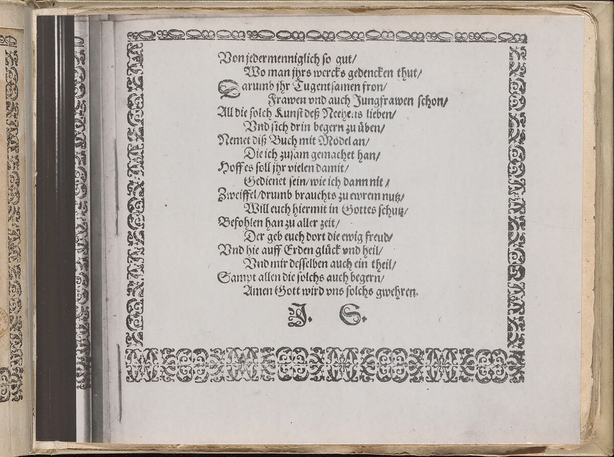 Schön Neues Modelbuch, Johann Sibmacher (German, active 1590–1611), Etching