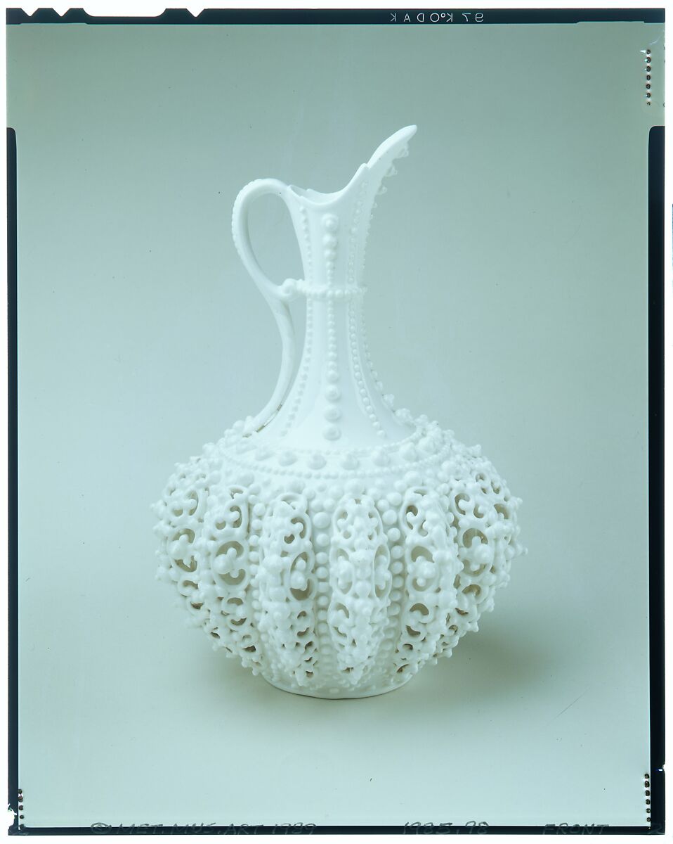 Ewer, Manufactured by Knowles, Taylor, and Knowles (1870–1929), Porcelain, American
