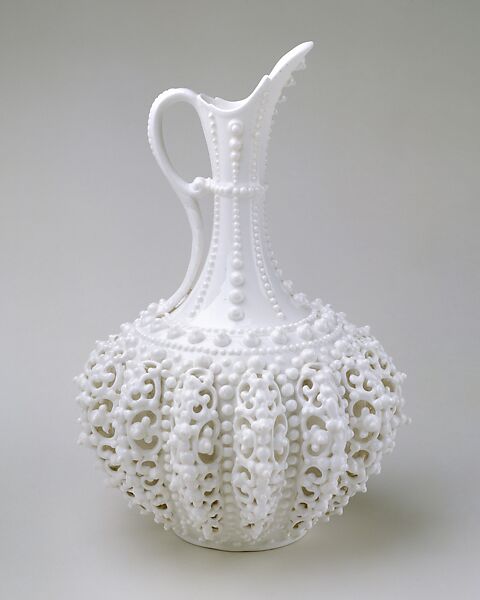 Ewer, Manufactured by Knowles, Taylor, and Knowles (1870–1929), Porcelain, American 