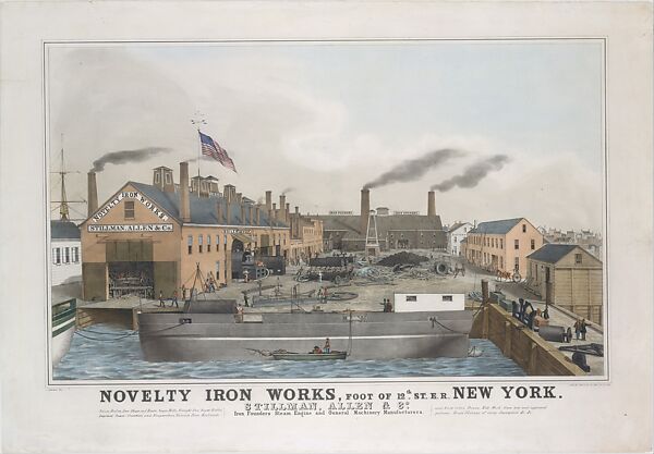 Novelty Iron works, Foot of 12th St. E.R. New York. Stillman, Allen & Co., Iron Founders, Steam Engine and General Machinery Manufacturers