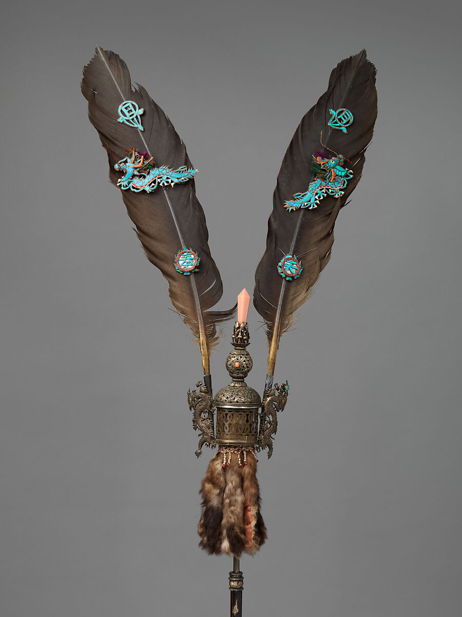 Ceremonial Armors for Man (<i>Dingjia</i>) and Horse, Steel, copper, gold, silk, leather, hair, Chinese