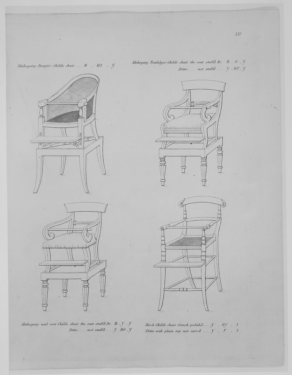 Designs of Furniture, William Smee &amp; Son (London), Illustrations: engraving, etching 