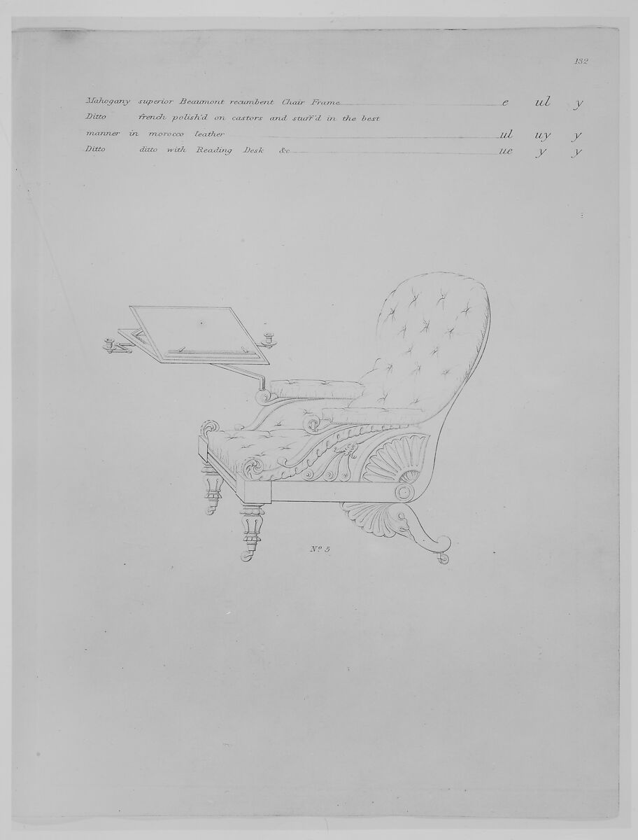 Designs of Furniture, William Smee &amp; Son (London), Illustrations: engraving, etching
