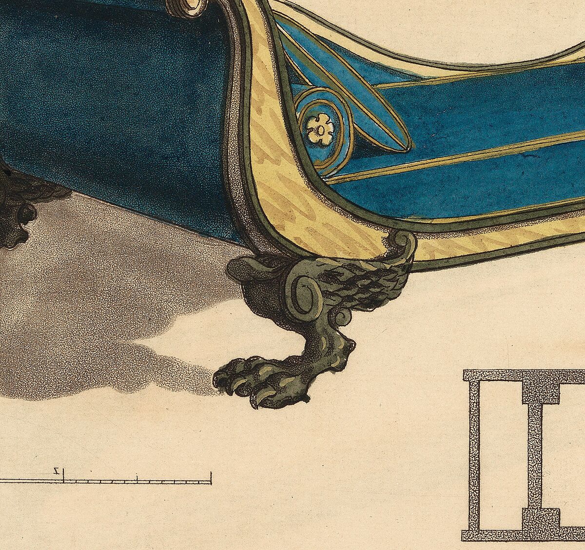 A Collection of Designs for Household Furniture and Interior Decoration, in the most approved and elegant taste, Written and designed by George Smith (British, 1808–1899), Illustrations: etching and aquatint, hand-colored