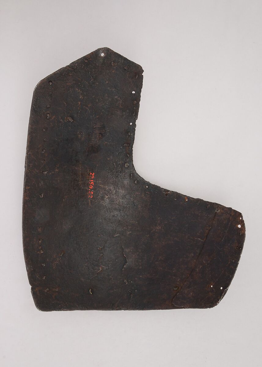 Right and Left Breastplates from a Brigandine, Steel, copper alloy, textile, Italian