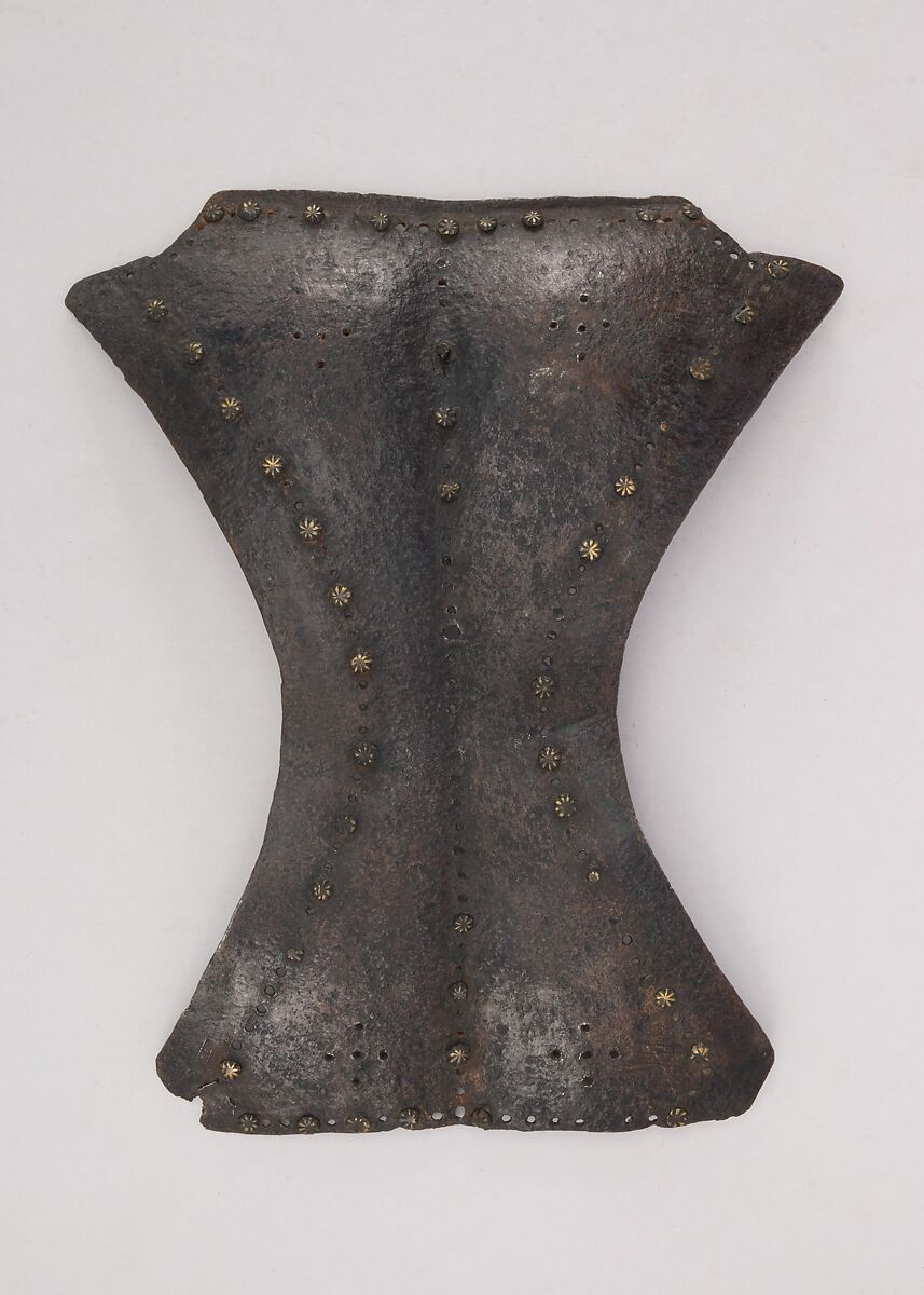 Backplate from a Brigandine, Steel, copper alloy, Italian