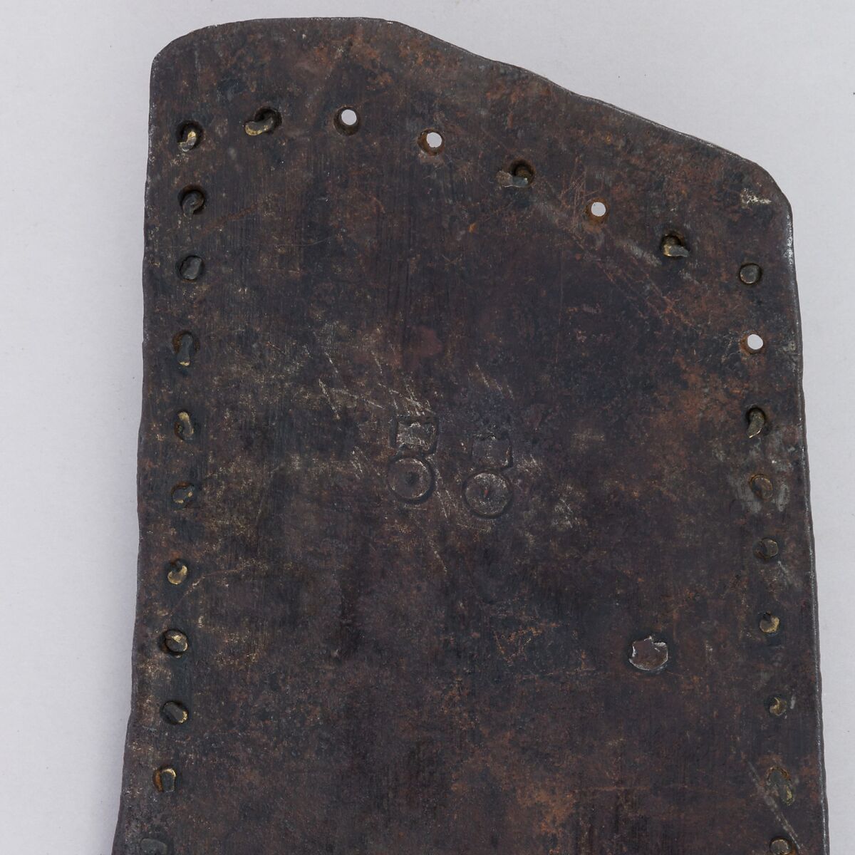 Left Breastplates from Two Brigandines, Steel, brass, textile (linen, bast fiber, cotton), Italian