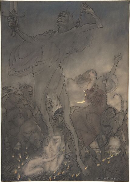 Illustration for "Till Eulenspiegel", Arthur Rackham (British, London 1867–1939 Limpsfield, Surrey), Watercolor, pen and ink and gouache (bodycolor) 